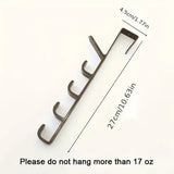 1pc Bedroom Door Hanger Clothes Hanging Rack Over The Door Plastic Home Storage Organization Hooks Purse Holder