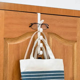 1pc Bedroom Door Hanger Clothes Hanging Rack Over The Door Plastic Home Storage Organization Hooks Purse Holder