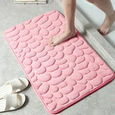 Embossed fiber carpet pebble floor mat for unisex microfiber anti slip
