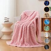 1pc flannel blanket - soft comfortable warm nap blanket Christmas exquisite gift blanket available in multiple colors