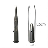 1pc Portable Stainless Steel Smart Design Eyebrow Hair Remove Tweezer With LED Light Makeup Tool