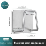 Stainless Steel Sink Sponge Rack Metal Kitchen Supplies Organizer - 2pcs