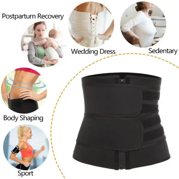 Unisex Waist Trainer Slimming Body Shaper Fitness Belt