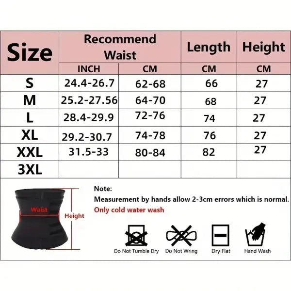 Unisex Waist Trainer Slimming Body Shaper Fitness Belt