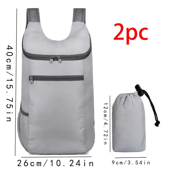 Clyine Lightweight Foldable Waterproof Weekend Travel Bag - Grey2pc