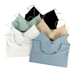 Seamless Ice Silk Tube Top Padded Wireless Backless Summer Bralette - One Size / Khaki