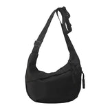 Classy Large Capacity TPU Single Shoulder Bag with Silt Pocket - Black