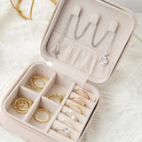 Single Layer Leather Jewelry Box 10cm Travel Jewelry Packaging