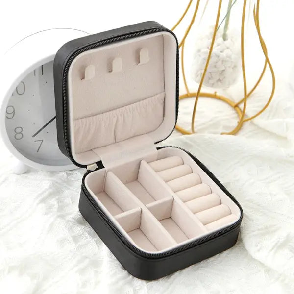 Single Layer Leather Jewelry Box 10cm Travel Jewelry Packaging