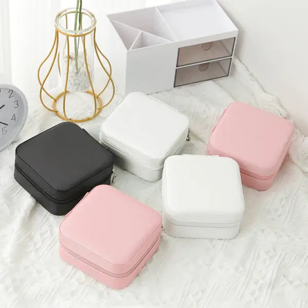 Single Layer Leather Jewelry Box 10cm Travel Jewelry Packaging
