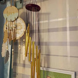 1piece 12 Tubes Aluminum Alloy Wind Chimes with Hook Gold/silver Bells for Outside Home Wedding Party Memorial