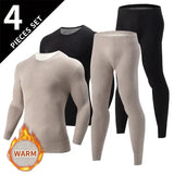2/4 Pcs Men’s Solid Color Simple Autumn And Winter Thermal Underwear Comfortable And Casual Bottoming Underwear
