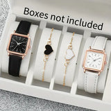 Fashion Minimalist Watch Luxury with Arabic Numeral Markers - black