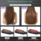 2 In 1 Hair Straightener Hot Comb with Negative Ion Technology - 2pcs A Black / US / With box - Hair Straightener