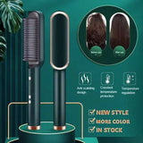 2 In 1 Hair Straightener Hot Comb with Negative Ion Technology - 2pcs A Black / US / With box - Hair Straightener