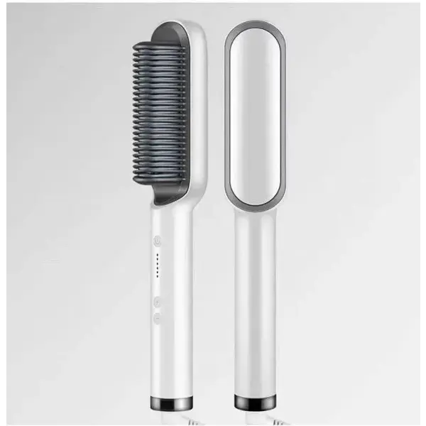 2 In 1 Hair Straightener Hot Comb with Negative Ion Technology - 2pcs A Black / US / With box - Hair Straightener