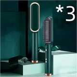 2 In 1 Hair Straightener Hot Comb with Negative Ion Technology - 2pcs A Black / US / With box - Hair Straightener