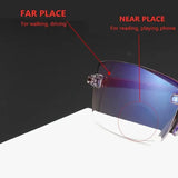Rimless Reading Glasses Blue Light Bifocal Acrylic Rectangle 2 Pair