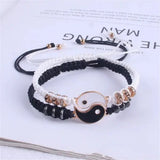 Tai Chi Bracelet Jewelry Set Couple Black White Zinc Alloy Daily Wear - Imitation Rhodium Plated