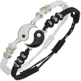 Tai Chi Bracelet Jewelry Set Couple Black White Zinc Alloy Daily Wear - Imitation Rhodium Plated