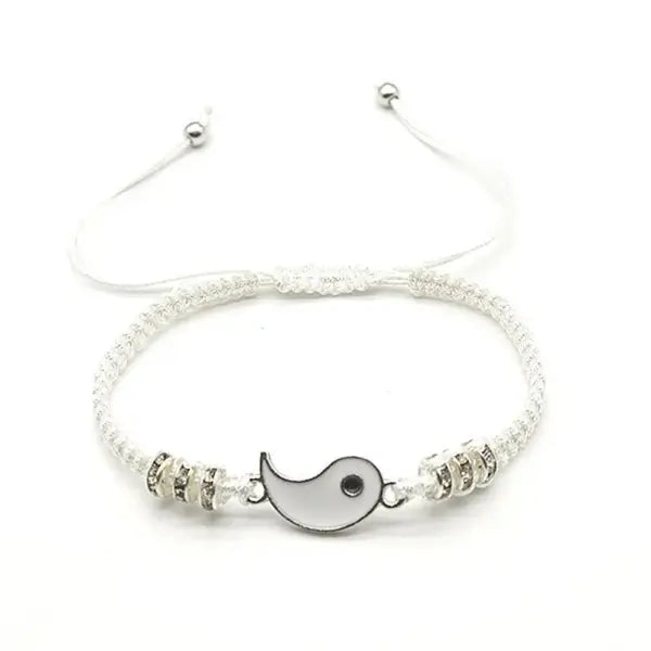 Tai Chi Bracelet Jewelry Set Couple Black White Zinc Alloy Daily Wear - Imitation Rhodium Plated