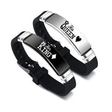 His Queen Her King Couple Bracelet Stainless Steel Set