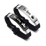 His Queen Her King Couple Bracelet Stainless Steel Set - 7