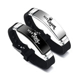 His Queen Her King Couple Bracelet Stainless Steel Set - 5
