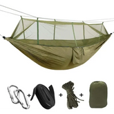 2 Person Camping Garden Hammock With Mosquito Net Outdoor Furniture Bed Strength Parachute Fabric Sleep Swing Portable