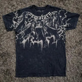 2000s Affliction Oversized Graphic T-Shirt for Men – Retro Punk Hip Hop Cotton Tee Short Sleeve Round Neck