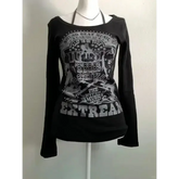 Women’s 2000s Gothic Vintage Long Sleeve T-Shirt – Punk Grunge Graphic Harajuku Y2K Streetwear Top - 554 Black 1 / M