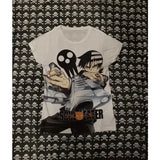 Women’s 2000s Gothic Y2K Crop Top – Kawaii Grunge Baby Tee Vintage Graphic T-Shirt - WHITE / S