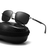 Men Polarized Sunglasses with UV400 Protection Alloy Frame