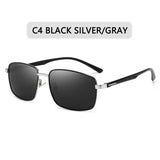 Men Polarized Sunglasses with UV400 Protection Alloy Frame - C4 / Polarized