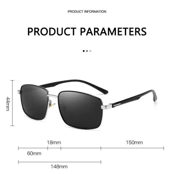 Men Polarized Sunglasses with UV400 Protection Alloy Frame