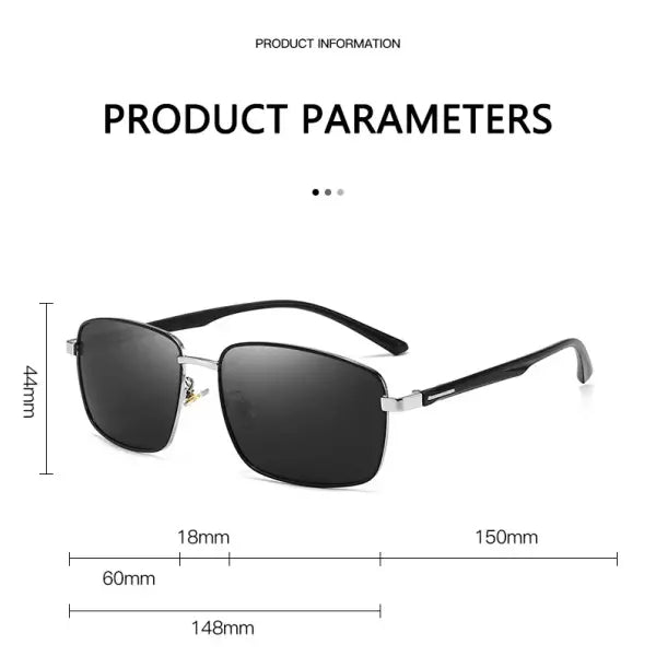 Men Polarized Sunglasses with UV400 Protection Alloy Frame