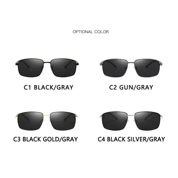 Men Polarized Sunglasses with UV400 Protection Alloy Frame
