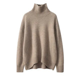 Emperoe Goat Cashmere Turtleneck Sweater Loose Fit - Camel / S / CHINA
