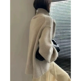 Emperoe Goat Cashmere Turtleneck Sweater Loose Fit