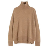 Emperoe Goat Cashmere Turtleneck Sweater Loose Fit - Golden camel / XXXL / CHINA