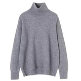 2024 Autumn and Winter New Thick Cashmere Sweater Women High Neck Pullover Sweater Warm Loose Knitted Base Sweater