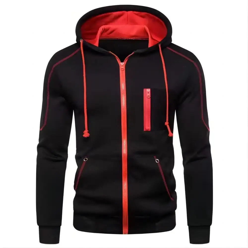 2024 New Men’s Hoodie Jacket Streetwear Long Sleeve Sweatshirts Zipper Hooded Pullover Male Sportswear Men Clothing
