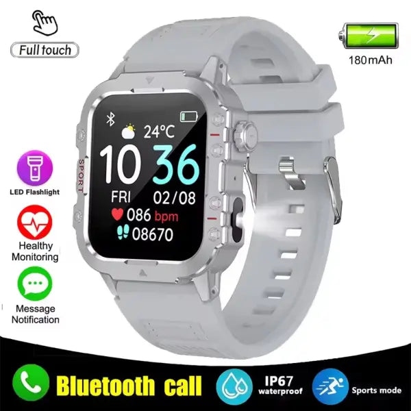 COTAUL C26 Smart Watch with Heart Rate and Silica Gel Band - C19-Gray