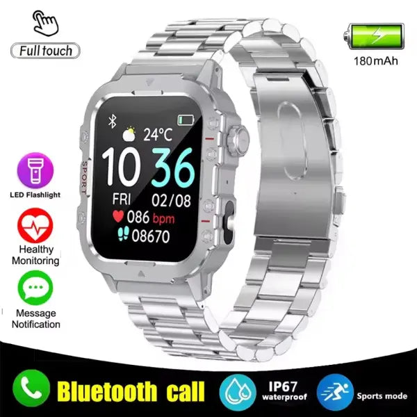 COTAUL C26 Smart Watch with Heart Rate and Silica Gel Band