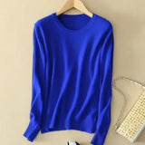 Women’s Autumn Winter Knit Sweater - royal blue / XXXL (72-75)kg