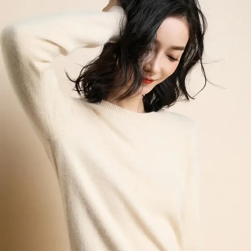 2025 Autumn Winter Sweater Women Long Sleeve O-neck Knit Tops Solid Slim Fit Bottoming Shirt Korean Fashion Pullovers