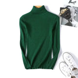 2025 Autumn Winter Women Long Sleeve Knitted Foldover Turtleneck Ribbed Pull Sweater Soft Warm Femme Jumper Pullover