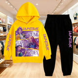 Kpop Demon Hunters Kids Hoodie Set with Pants for Boys and Girls - Yellow1 / 160