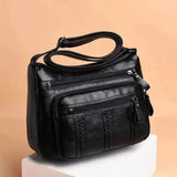 Women Lightweight Multi Layer Shoulder Bag and Spacious Tote Handbag - Black / Extra Large