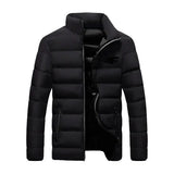 2025 New Winter Long Sleeve Cotton Coat Zipper Jacket Men’s Cotton Coat - black2 / 4XL